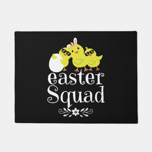Easter squad easter chicks easter eggs doormat