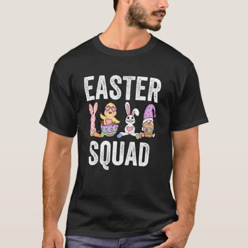 Easter Squad Easter Day Bunny Egg Hunt Gnomes Rabb T_Shirt