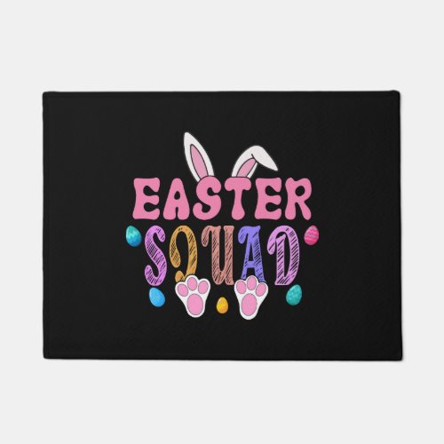 Easter Squad Easter Day Bunny Egg Hunt Group  Doormat