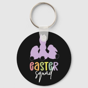Easter Squad   Easter Egg Hunt Cute Bunny  Keychain