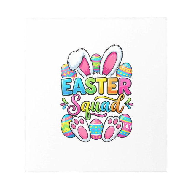 Easter Squad Family Matching Couple Easter Men Wom Notepad (Front)