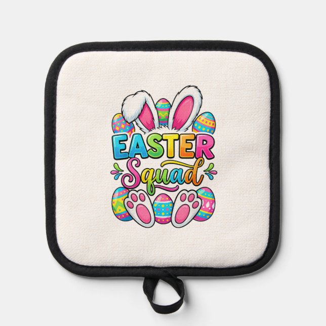 Easter Squad Family Matching Couple Easter Men Wom Pot Holder (Front)