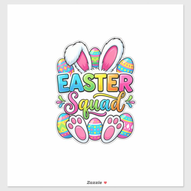 Easter Squad Family Matching Couple Easter Men Wom Sticker (Sheet)