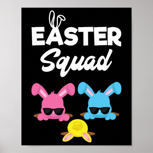Easter Squad Family Matching Easter Outfit Egg Hun Poster