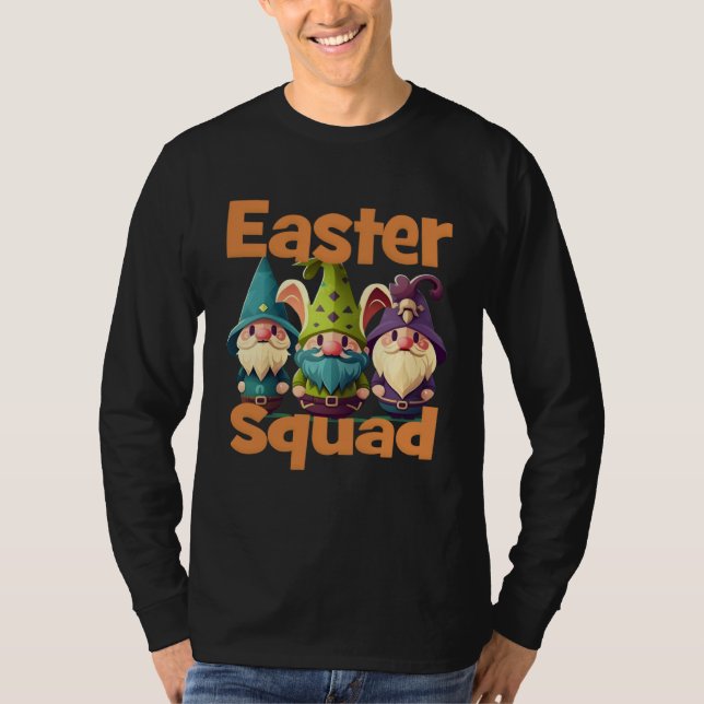 Easter Squad Family Matching Gnomes Bunny Egg Hunt T-Shirt (Front)