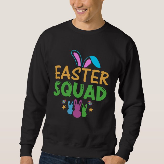 Easter Squad Kids Youth  Easter Day Bunny Egg Hunt Sweatshirt (Front)