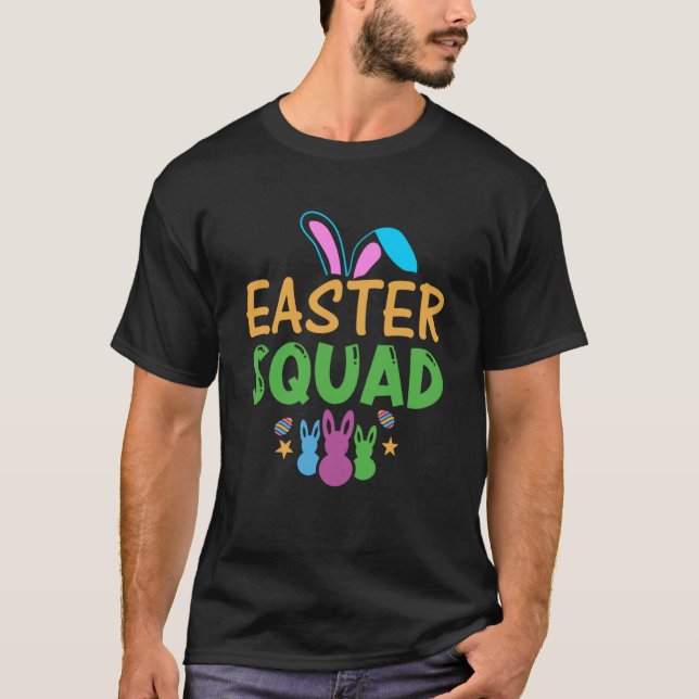 Easter Squad Kids Youth  Easter Day Bunny Egg Hunt T-Shirt (Front)