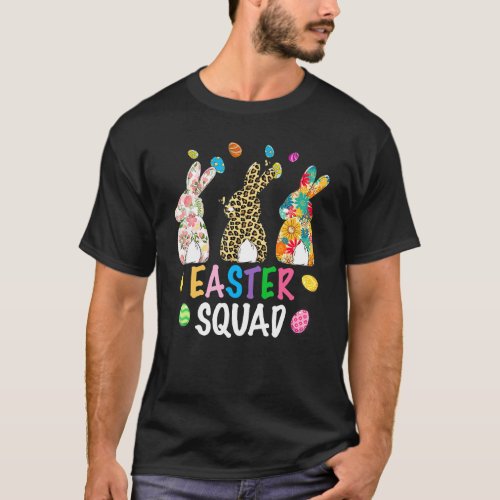 Easter Squad Leopard Easter Bunny Rabbit Egg Hunt  T_Shirt