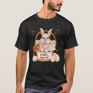 Easter Squad Pastel Rabbit Cute Bunny Basket Eggs T-Shirt