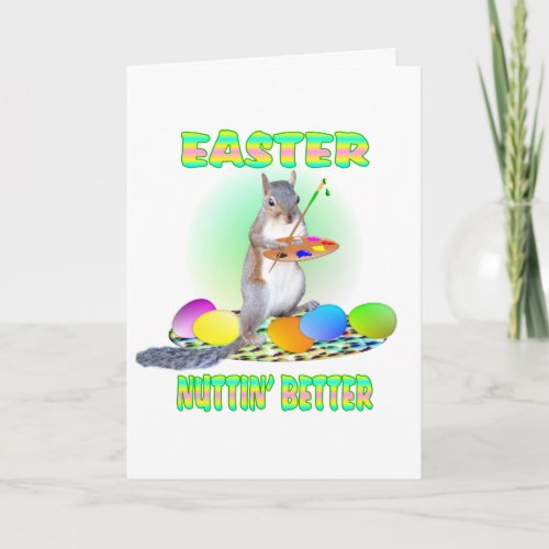 Easter Squirrel Holiday Card