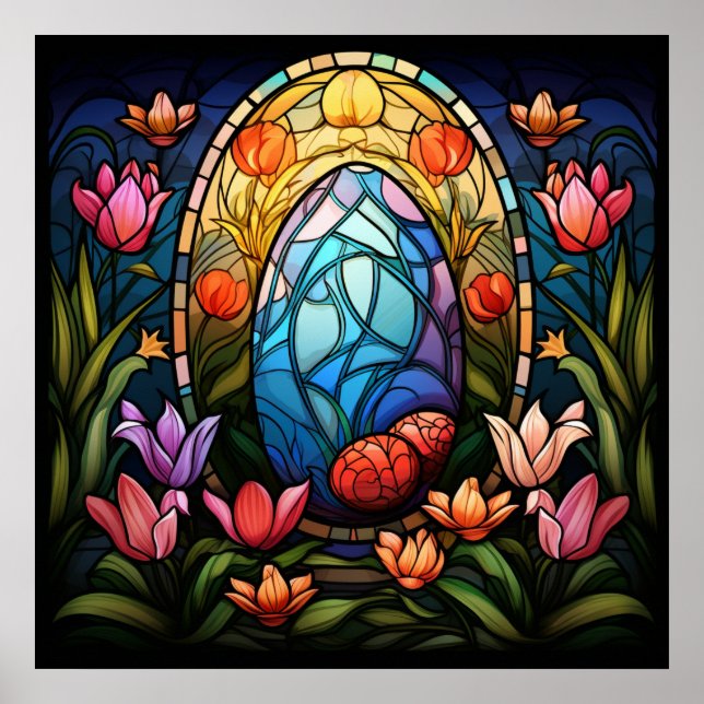 Easter Stained Glass Poster (Front)
