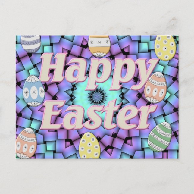 Easter Star Basket Holiday Postcard (Front)