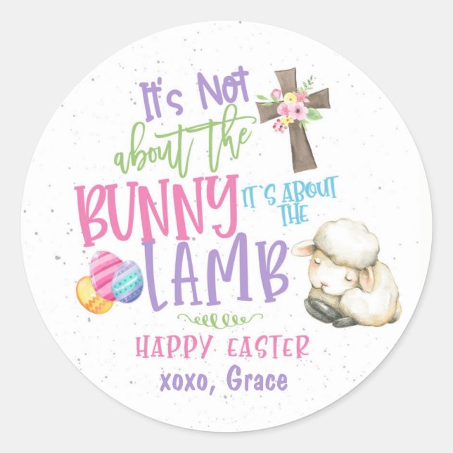 Easter sticker, Christian Religious Easter sticker (Front)