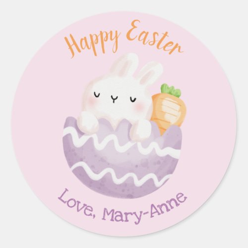 Easter Stickers Cute Bunny Rabbin in Egg