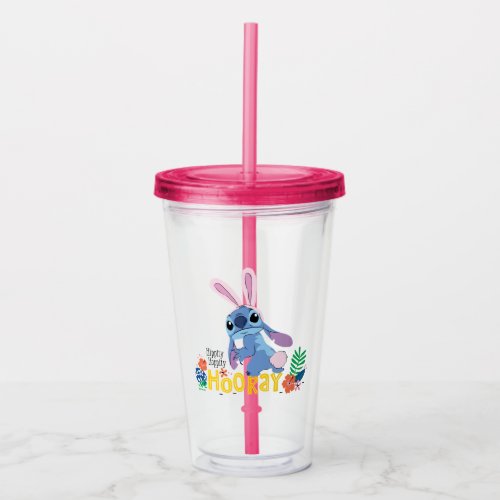 Easter Stitch  Hippity Hoppity Hooray Acrylic Tumbler