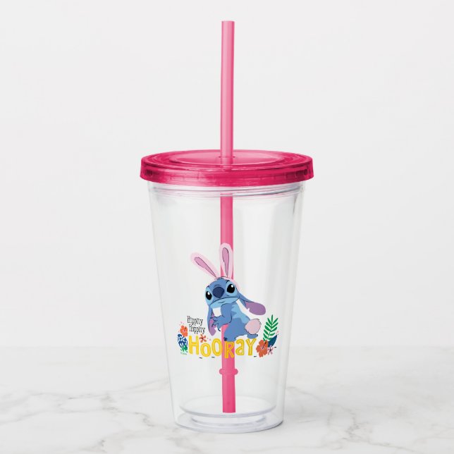 Easter Stitch | Hippity Hoppity Hooray Acrylic Tumbler (Front)