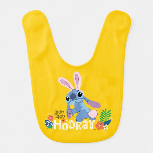Easter Stitch | Hippity Hoppity Hooray Baby Bib (Front)