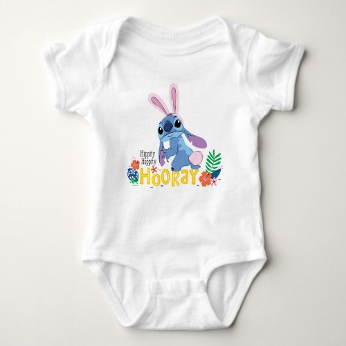 Easter Stitch  Hippity Hoppity Hooray Baby Bodysuit