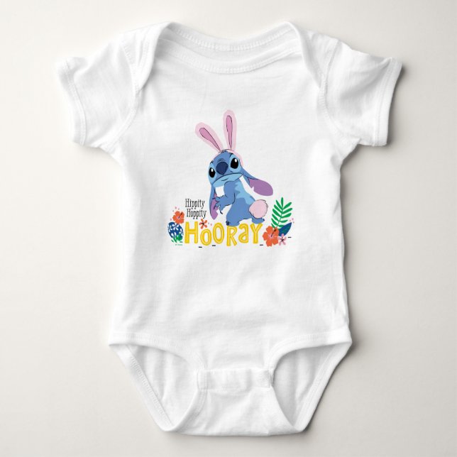 Easter Stitch | Hippity Hoppity Hooray Baby Bodysuit (Front)