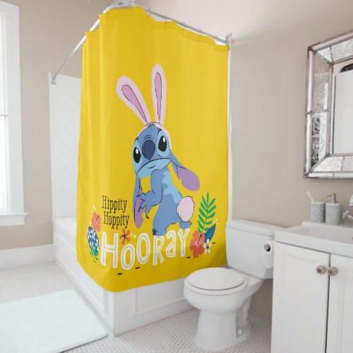 Easter Stitch  Hippity Hoppity Hooray Shower Curtain