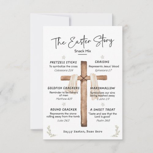 Easter Story Snack Mix Gift Religious Easter Tag 