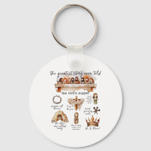 Easter Story The Greatest Story Ever Told Christia Keychain