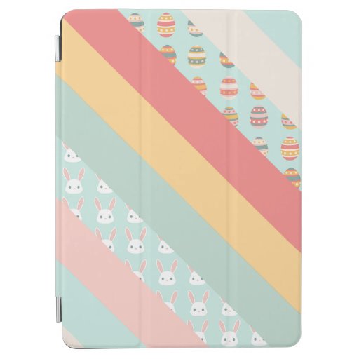 Easter Stripes in Bunnies and Eggs iPad Air Cover