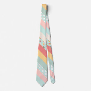 Easter Stripes in Bunnies and Eggs Neck Tie