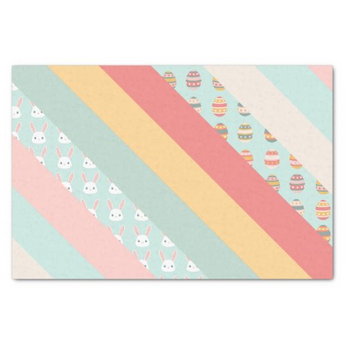 Easter Stripes in Bunnies and Eggs Tissue Paper