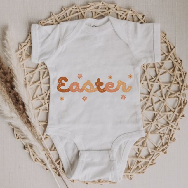 Easter style, warm colors in Brown.  Baby Bodysuit (Creator Uploaded)