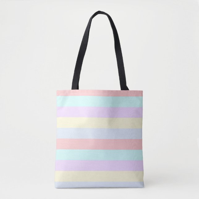 Easter Stylish Pretty Pink Striped Design  Tote Bag (Front)