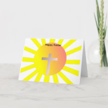 Easter Sun and cross card