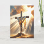 Easter Sunday Cross and Sunbeams Card