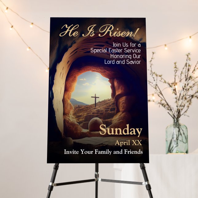 Easter Sunday Service Welcome sign (In Situ (Stand))