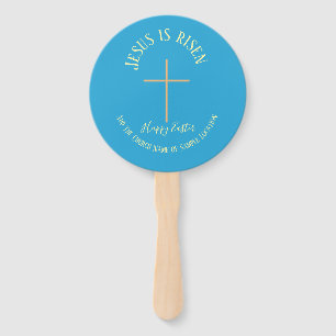 Easter Sunday Spring Blue Color Church Service Hand Fan