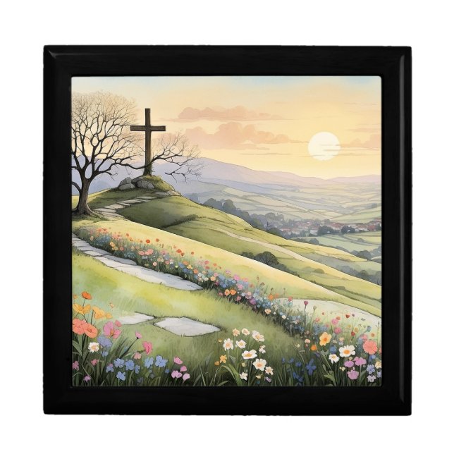 Easter sunrise art illustration gift box (Front)