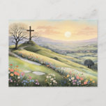 Easter sunrise art illustration postcard