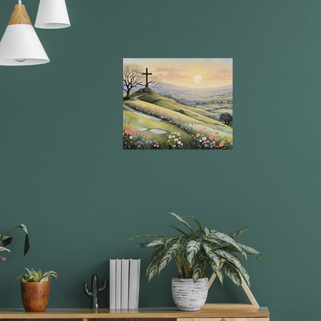 Easter sunrise art illustration poster (Living Room 1)