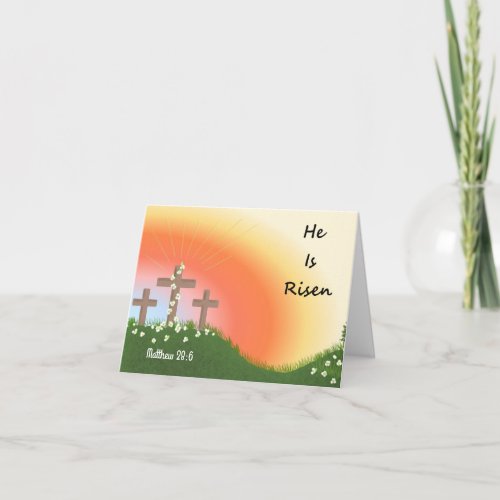Easter Sunrise Celebration Scripture Verse Holiday Card