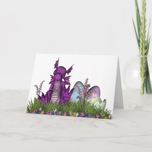 Easter Surprise Baby Dragon Holiday Card