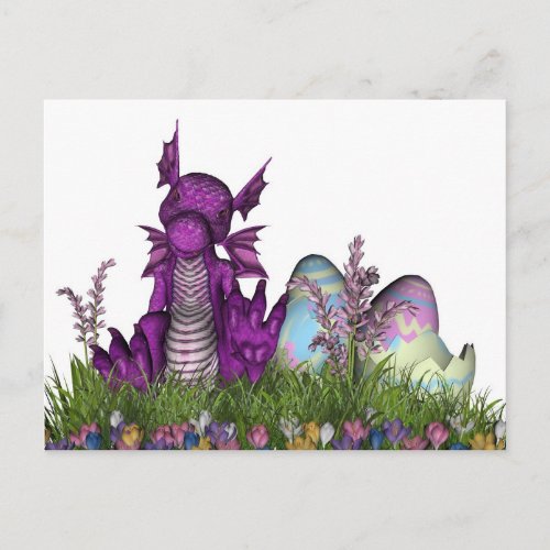 Easter Surprise Baby Dragon Holiday Postcard