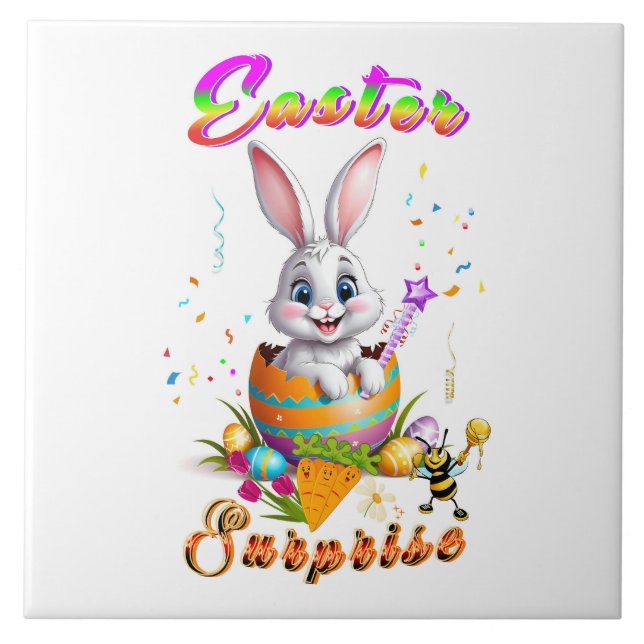 Easter Surprise Ceramic Tile (Front)