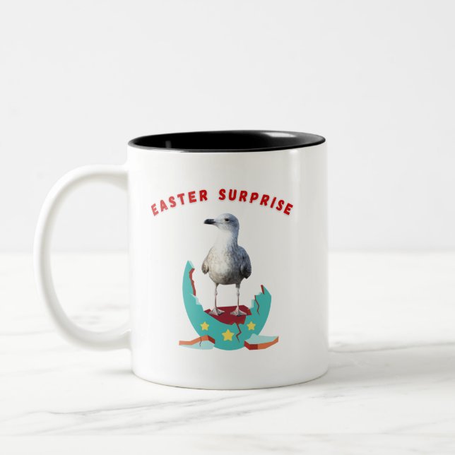 Easter Surprise Seagull Mug (Left)