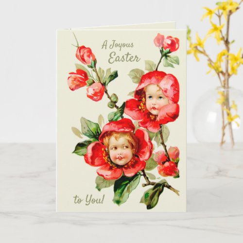 Easter Sweet girls Flower children fantasy CC1215 Card