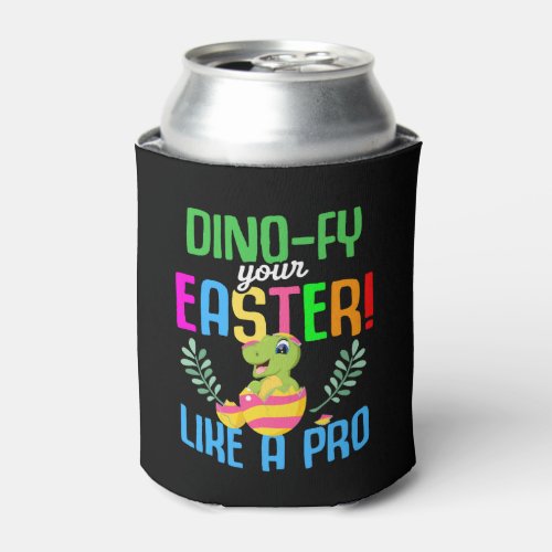Easter T_rex Dinosaur Rabbit Easter Bunny Holiday  Can Cooler