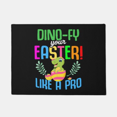 Easter T_rex Dinosaur Rabbit Easter Bunny Holiday  Doormat