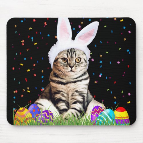 Easter Tabby Cat Mouse Pad