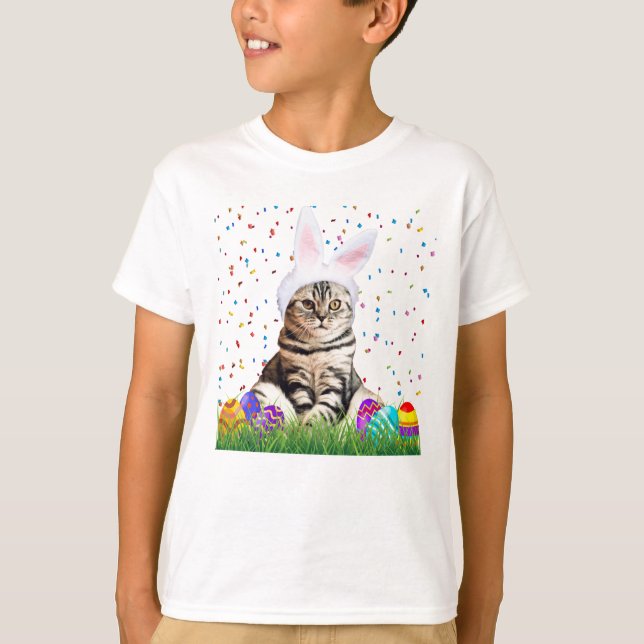 Easter Tabby Cat T-Shirt (Front)