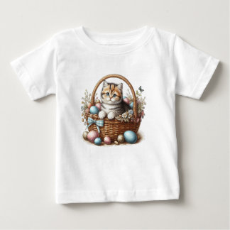 Easter Tabby Kitten Baby T-Shirt