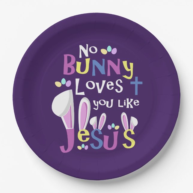 Easter Table Decorations - Easter Bunny Paper Plates (Front)